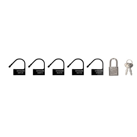 Lot de 5 LOCKS numérotés noirs