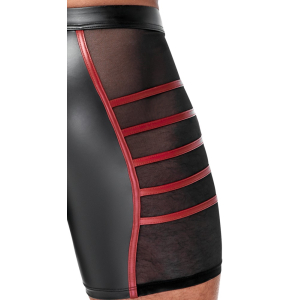 Short avec zip ORMETO Noir-Rouge