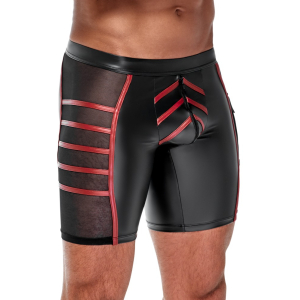 Short avec zip ORMETO Noir-Rouge