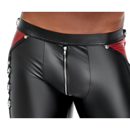 Pantalon ORMETO Noir-Rouge