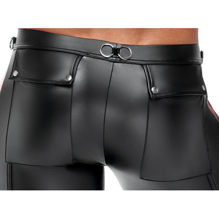 Pantalon ORMETO Noir-Rouge