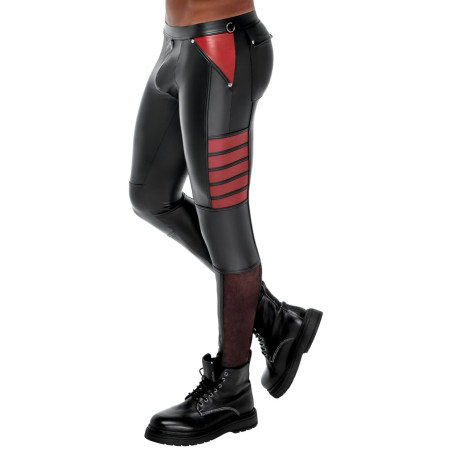 Pantalon ORMETO Noir-Rouge