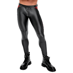 Pantalon ORMETO Noir-Rouge