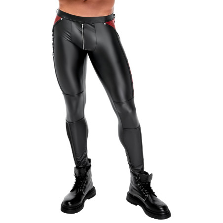 Pantalon ORMETO Noir-Rouge