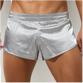 Short avec Jock SLIT Argenté