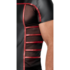 T-shirt TOP ORMETO Noir-Rouge