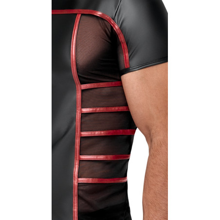 T-shirt TOP ORMETO Noir-Rouge