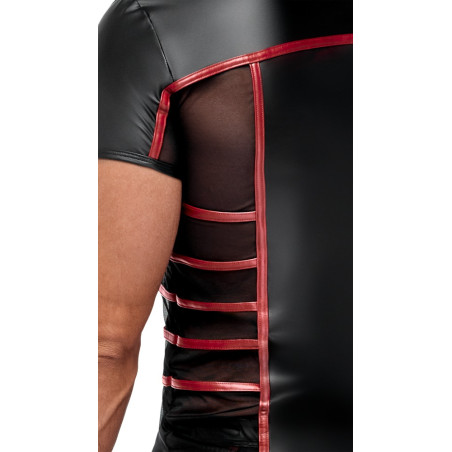 T-shirt TOP ORMETO Noir-Rouge