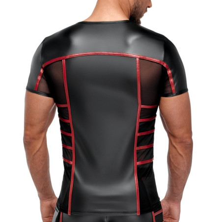 T-shirt TOP ORMETO Noir-Rouge