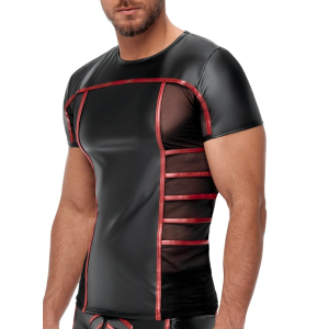 T-shirt TOP ORMETO Noir-Rouge