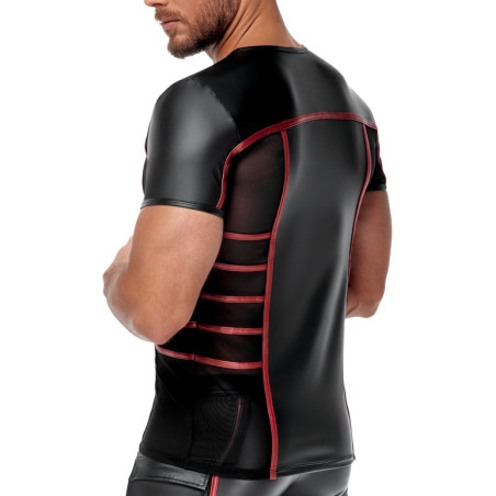 T-shirt TOP ORMETO Noir-Rouge