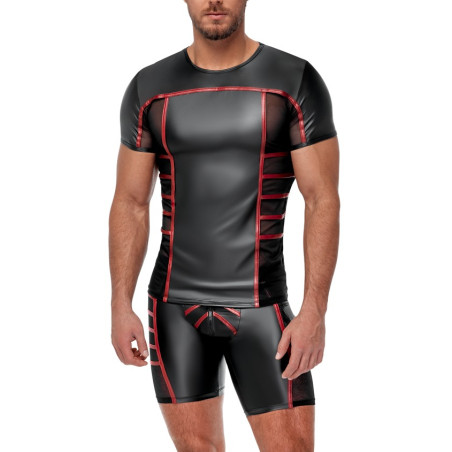 T-shirt TOP ORMETO Noir-Rouge