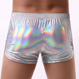 Short brillant FAKIZ Gris argenté 2