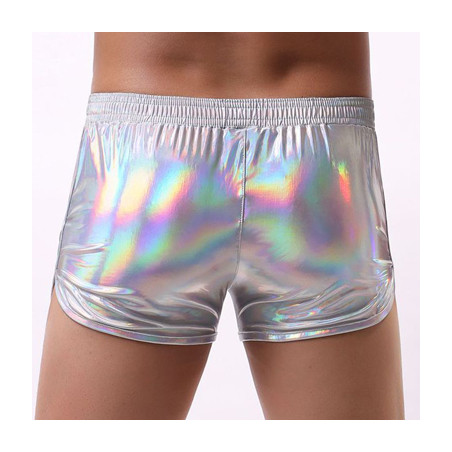 Short brillant FAKIZ Gris argenté