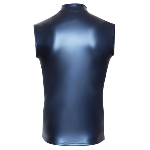 Débardeur avec zip TOP ANDIO Bleu métallisé