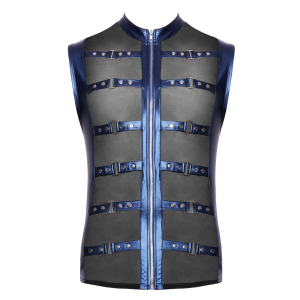 Veste avec zip TOP ECLINO Bleu métallisé