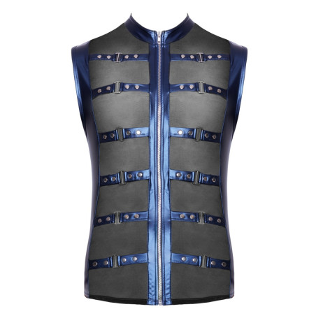 Veste avec zip TOP ECLINO Bleu métallisé