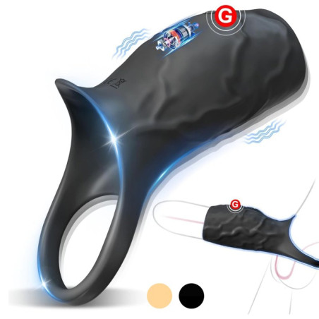 Manchon de pénis EXTIVIBE Noir de 9 x 4.5 cm