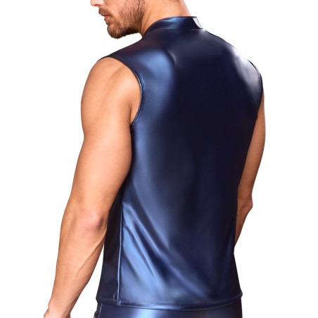 Veste avec zip TOP ECLINO Bleu métallisé