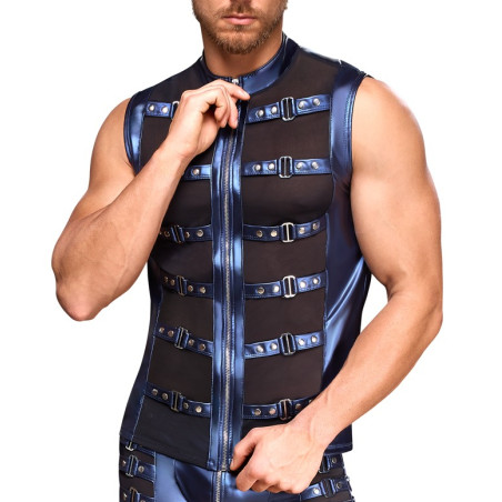 Veste avec zip TOP ECLINO Bleu métallisé