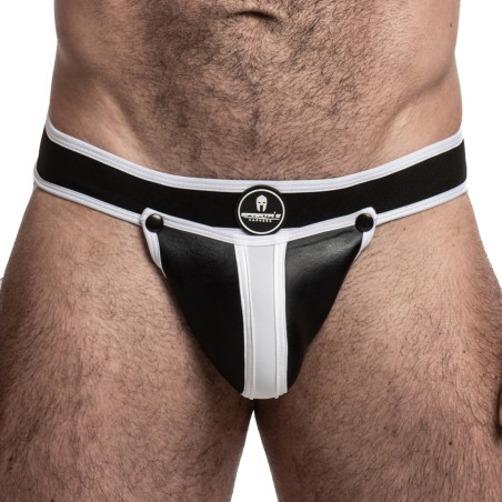 Jockstrap en néoprène SHELL Noir et blanc Sparta's Harness