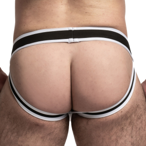 Jockstrap en néoprène SHELL Noir et blanc Sparta's Harness