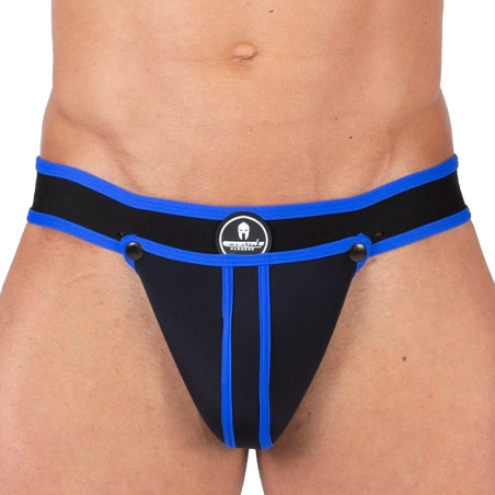 Jockstrap en néoprène SHELL Noir-bleu de Sparta's Harness