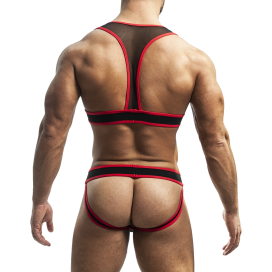 Jock-harnais PENELOPE Noir-Rouge de Sparta's Harness 2