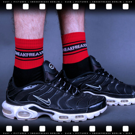 Chaussettes basses BLACK RED SHORT Noir-Rouge