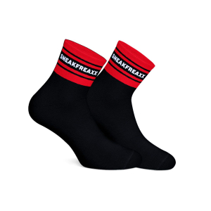 Chaussettes basses BLACK RED SHORT Noir-Rouge