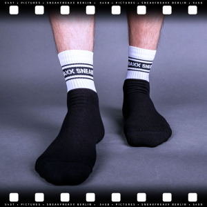Chaussettes basses BLACK WHITE SHORT Noir-Blanc