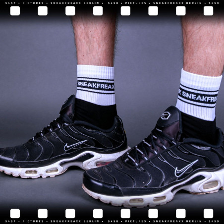Chaussettes basses BLACK WHITE SHORT Noir-Blanc