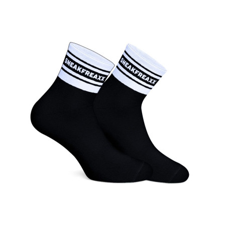 Chaussettes basses BLACK WHITE SHORT Noir-Blanc