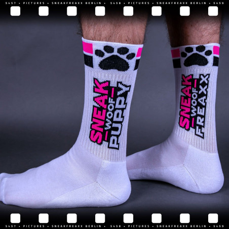 Chaussettes SNEAK WOOF PUPPY Rose