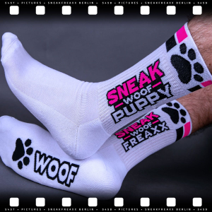 Chaussettes SNEAK WOOF PUPPY Rose