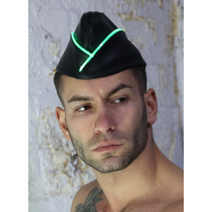 Képi en cuir lumineux GARRISON Breedwell | LED Verte