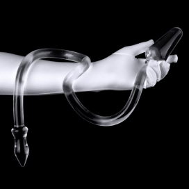 Double Plug anal LONG SNASS de 43 x 4.5 cm Transparent 2