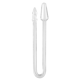 Double Plug anal LONG SNASS de 43 x 4.5 cm Transparent