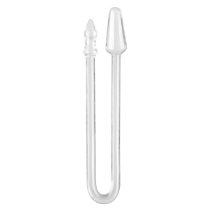 Double Plug anal LONG SNASS 43 x 4.5 cm Transparent