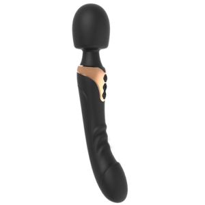 Wand et Dildo DUZIO Noir avec 10 Vibrations