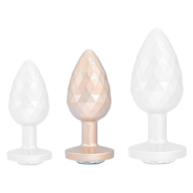 Plug Bijou IKONIK DIAMOND M 7 x 3.3 cm Beige