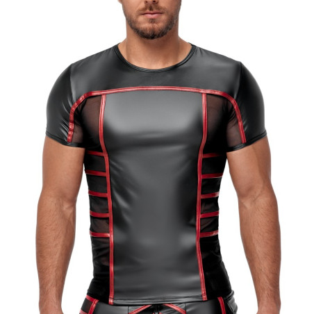 T-shirt TOP ORMETO Noir-Rouge