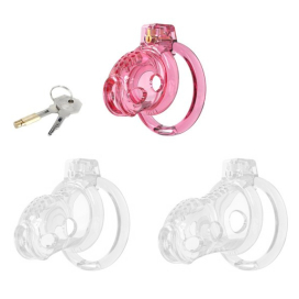 Cage de Chasteté Silicone LOCK HOLE S 6 x 3.6cm Rose