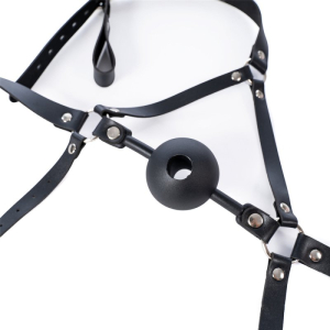 Bâillon-Boule percé ENJOY WAX 49mm Noir