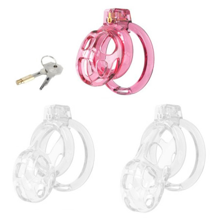 Cage de Chasteté Silicone LOCK COBRA S 6 x 3.6cm Rose