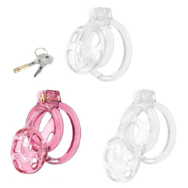 Cage de Chasteté Silicone LOCK COBRA M 7 x 3.8cm Rose
