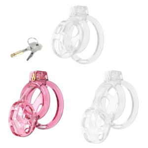 Cage de Chasteté Silicone LOCK COBRA M 7 x 3.8cm Rose