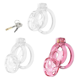 Cage de Chasteté Silicone LOCK COBRA L 8.5 x 4cm Rose