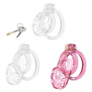 Cage de Chasteté Silicone LOCK COBRA L 8.5 x 4cm Rose