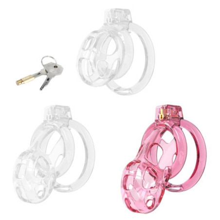 Cage de Chasteté Silicone LOCK COBRA L 8.5 x 4cm Rose
